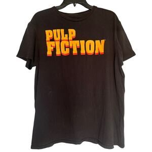 Pulp Fiction Movie Logo Graphic T-Shirt Black Size Large